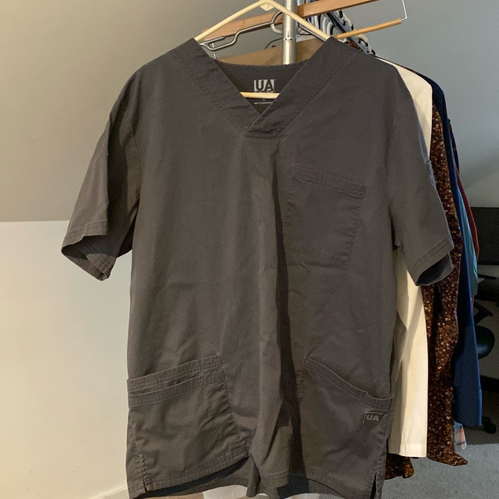 Grey scrub top